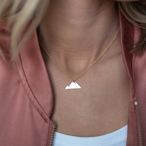 Gold on sale mountain necklace