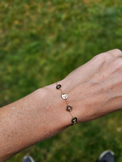 Initial disc bracelet