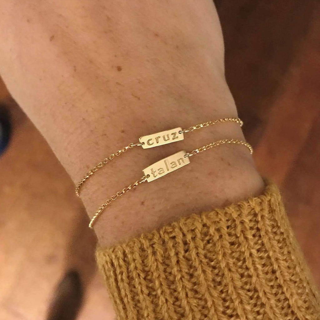 Bar bracelet deals with name